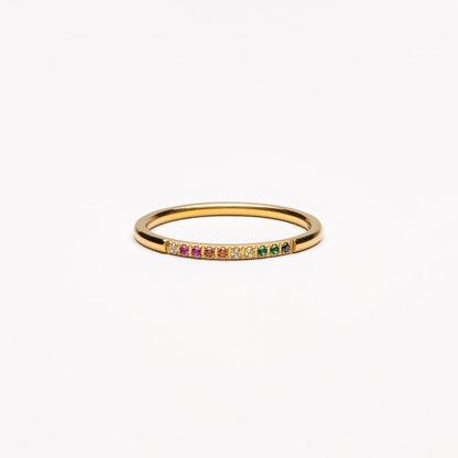 RYNX | Golden Ring With Colored Stones - Solene Gold