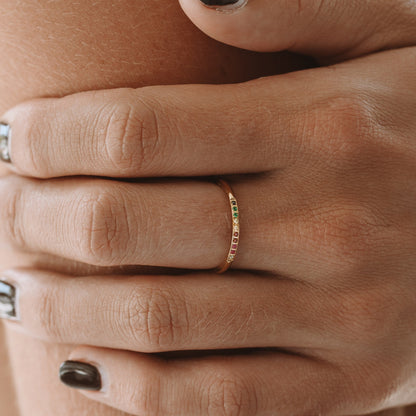 RYNX | Golden Ring With Colored Stones - Solene