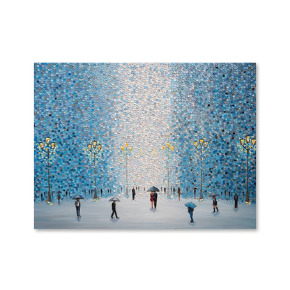 Rynx | Rainy Street Lamps Canvas