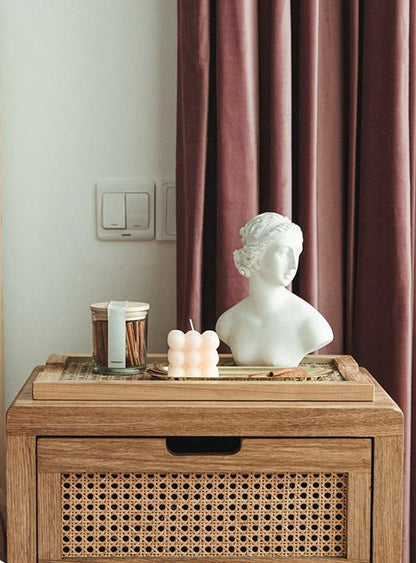 Rynx Bohemian Woven Rattan Wood Breakfast Tray