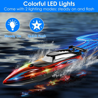 Rynx | RC Boat with Colorful LED Light 10KM/H