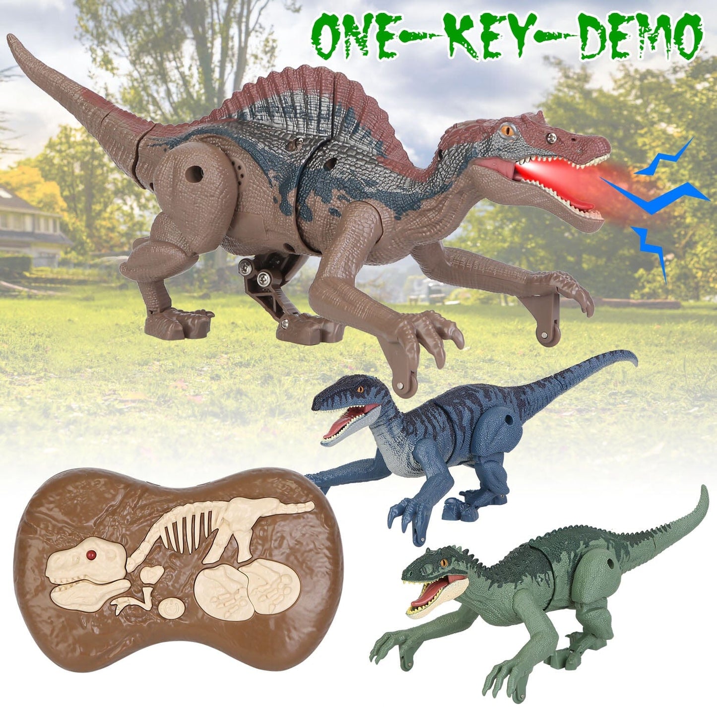 Rynx | Remote-Controlled Dinosaur with 3D Eye Roaring Sounds for 3-12 Years Old