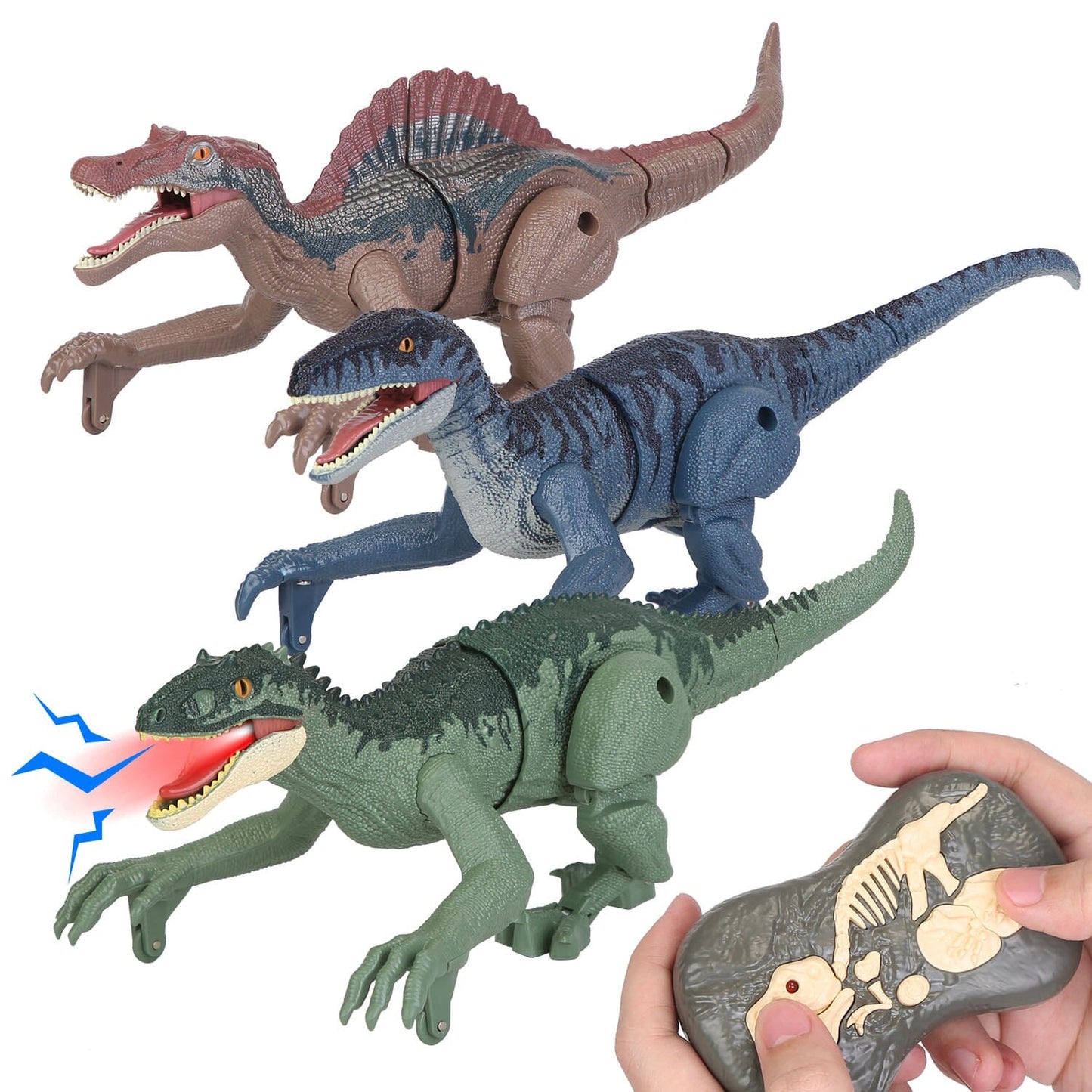 Rynx | Remote-Controlled Dinosaur with 3D Eye Roaring Sounds for 3-12 Years Old