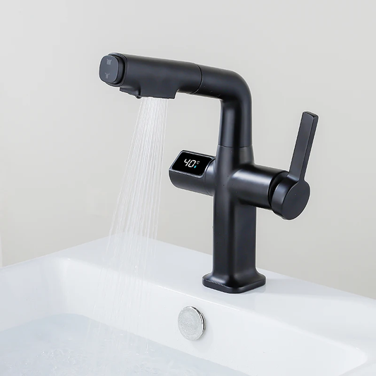 Rynx | Elegant House Brass Aqua View Bathroom Digital Faucet