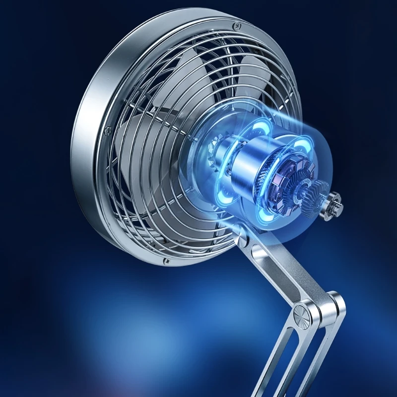 Rynx | Height-Adjustable Stand Compact Turbo Mini Desk Fan
