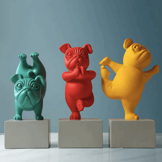 Rynx | Resin Abstract Yoga Bulldog Figurine