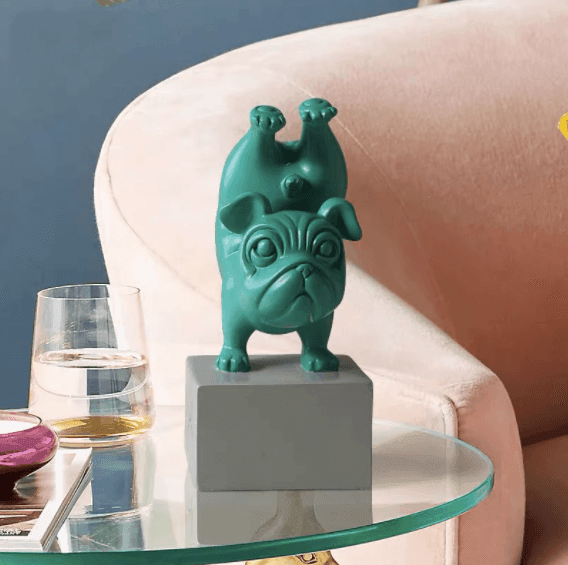 Rynx | Resin Abstract Yoga Bulldog Figurine