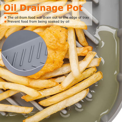 Rynx | Reusable air fryer silicone pot rectangular replacement for parchment paper 6-8 quart