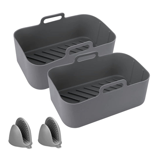 Rynx | Reusable air fryer silicone pot rectangular replacement for parchment paper 6-8 quart