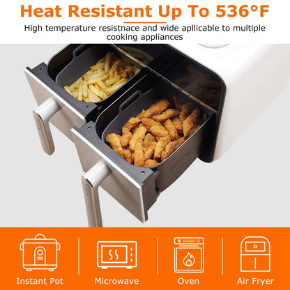 Rynx | Reusable air fryer silicone pot rectangular replacement for parchment paper 6-8 quart