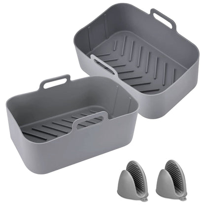 Rynx | Reusable air fryer silicone pot rectangular replacement for parchment paper 6-8 quart