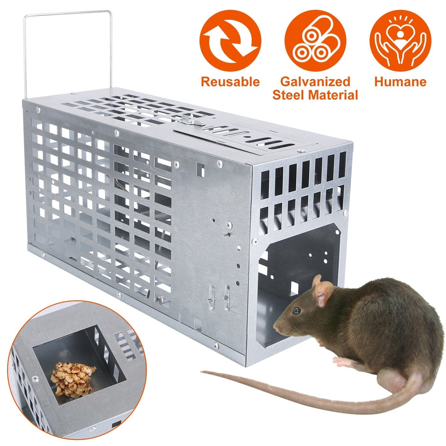 Rynx | Reusable Metal Rat Trap Catch Release Continuous Catch