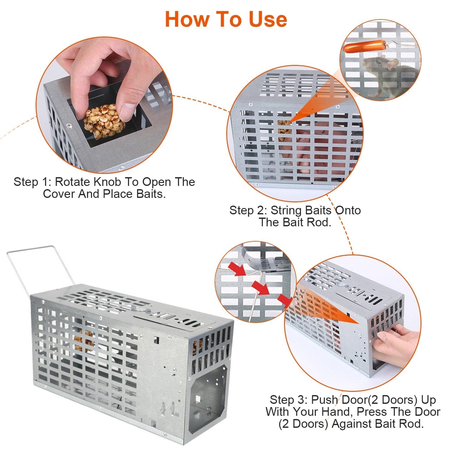 Rynx | Reusable Metal Rat Trap Catch Release Continuous Catch