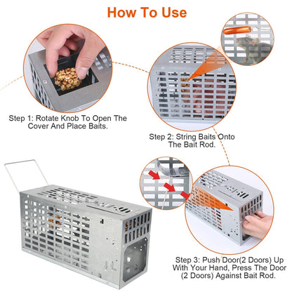 Rynx | Reusable Metal Rat Trap Catch Release Continuous Catch
