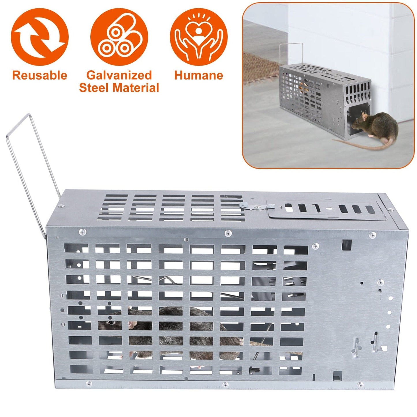 Rynx | Reusable Metal Rat Trap Catch Release Continuous Catch