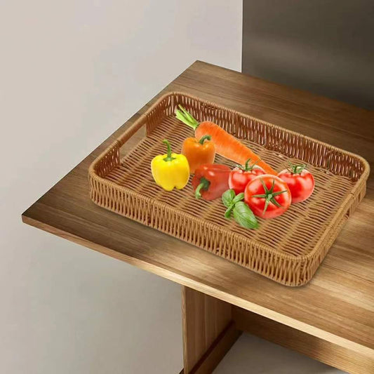 Rynx | 3-piece Rectangular Rattan Tray