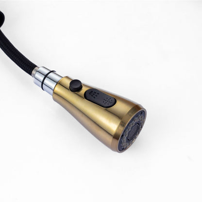 Rynx | Kitchen with golden hose spray