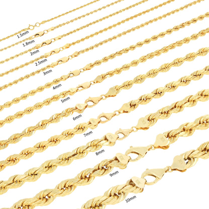 Rynx | Rope chain in Yellow Gold - 10mm