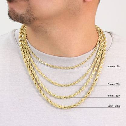 Rynx | Rope chain in Yellow Gold - 10mm