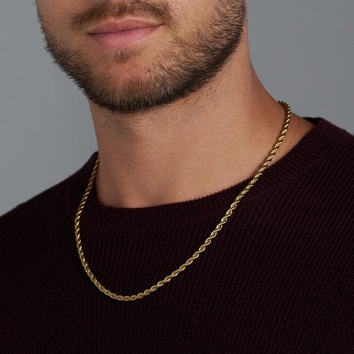 Rynx | Rope Pin in Yellow Gold - 3mm