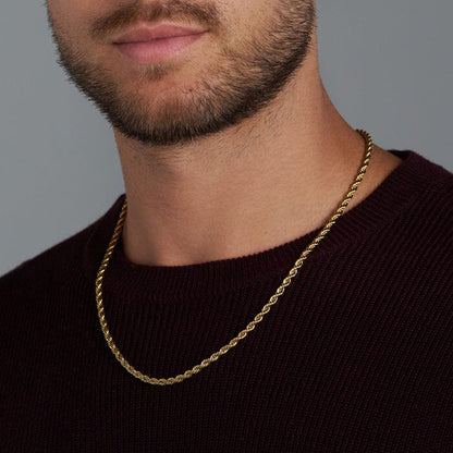 Rynx | Rope Pin in Yellow Gold - 3mm