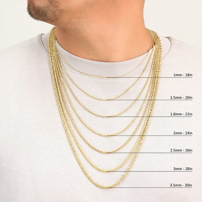 Rynx | Rope Pin in Yellow Gold - 3mm