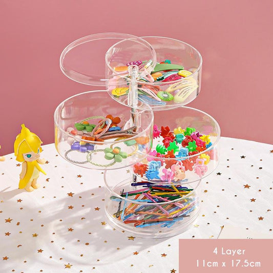 Rynx Hairpin Jewelry Transparent Rotating Storage