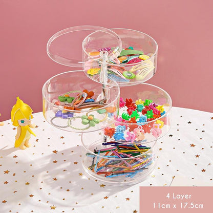 Rynx Hairpin Jewelry Transparent Rotating Storage