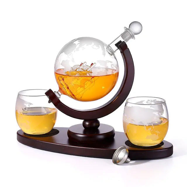 Rynx | Whiskey Decanter Globe Wine Aerator Glass Set
