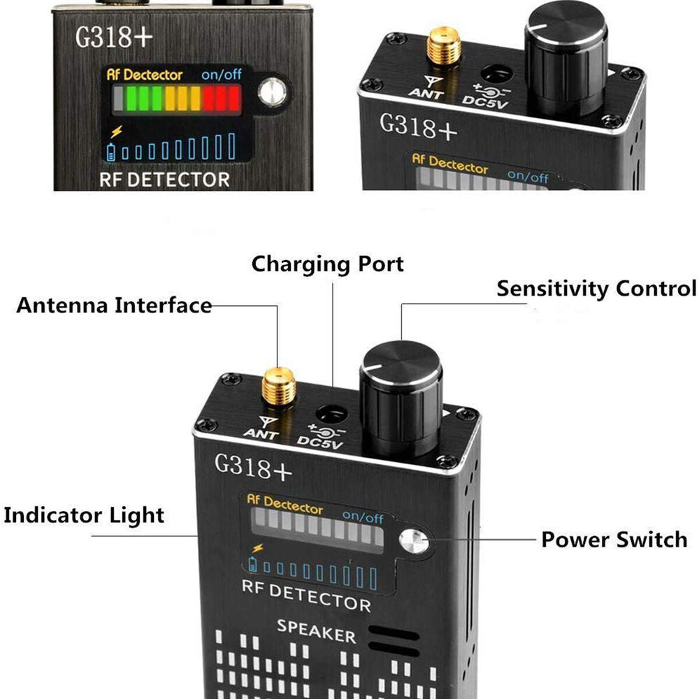 RYNX | Spy Signal Bug Detector, Hf Detector, Hidden Camera, Laser Lens, Gsm Gps Device Finder