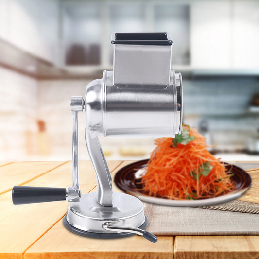 RYNX | Multifunctional Stainless Steel Rotary Cheese Grater, Hand Drum Cutter, Crank Vegetable Chopper
