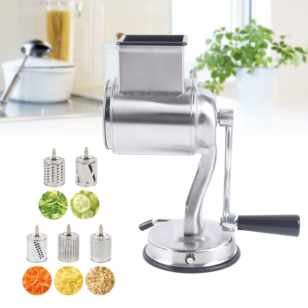 RYNX | Multifunctional Stainless Steel Rotary Cheese Grater, Hand Drum Cutter, Crank Vegetable Chopper