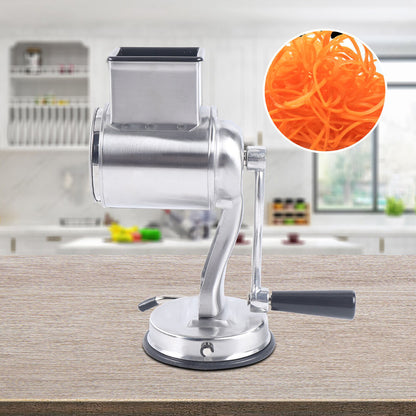 RYNX | Multifunctional Stainless Steel Rotary Cheese Grater, Hand Drum Cutter, Crank Vegetable Chopper
