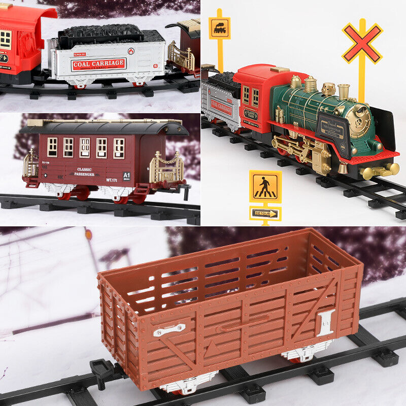 Rynx | Remote Control Vintage Classic RC Train Toy Set with Real Smoke, Lights, Sound