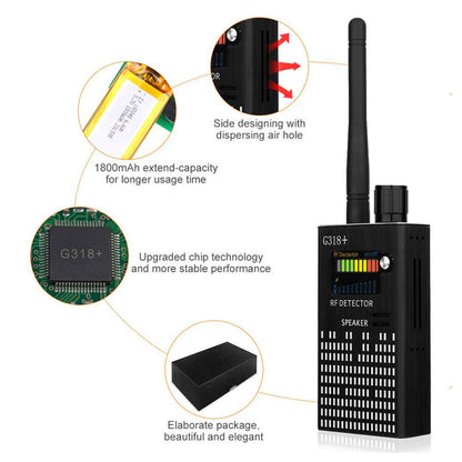 RYNX | Spy Signal Bug Detector, Hf Detector, Hidden Camera, Laser Lens, Gsm Gps Device Finder