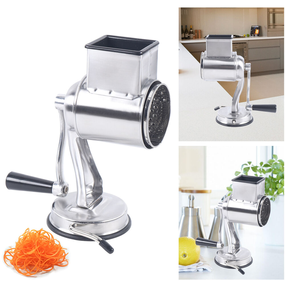 RYNX | Multifunctional Stainless Steel Rotary Cheese Grater, Hand Drum Cutter, Crank Vegetable Chopper
