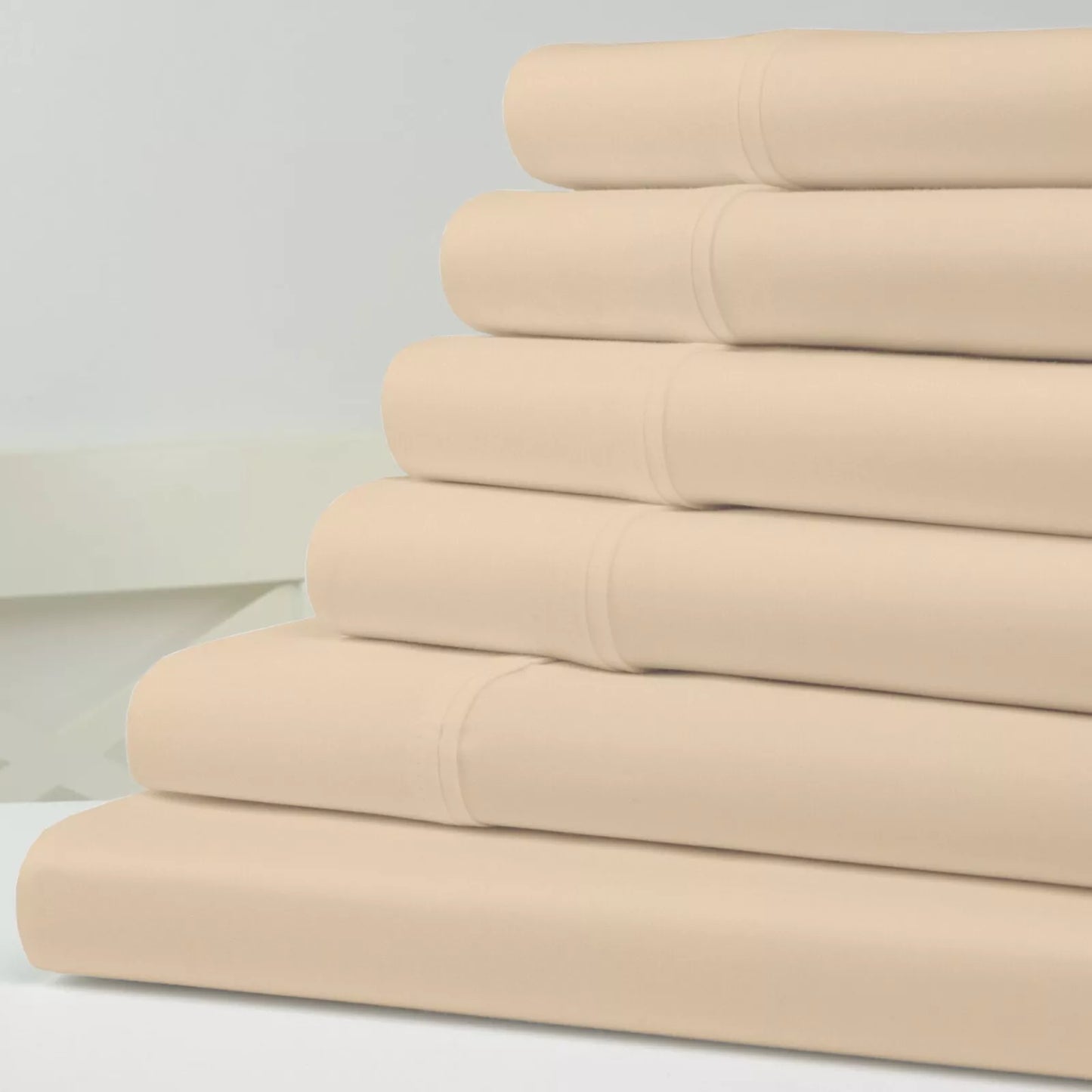 Rynx | 6-piece set: Kathy Ireland 1500 thread count bamboo cotton bedding set