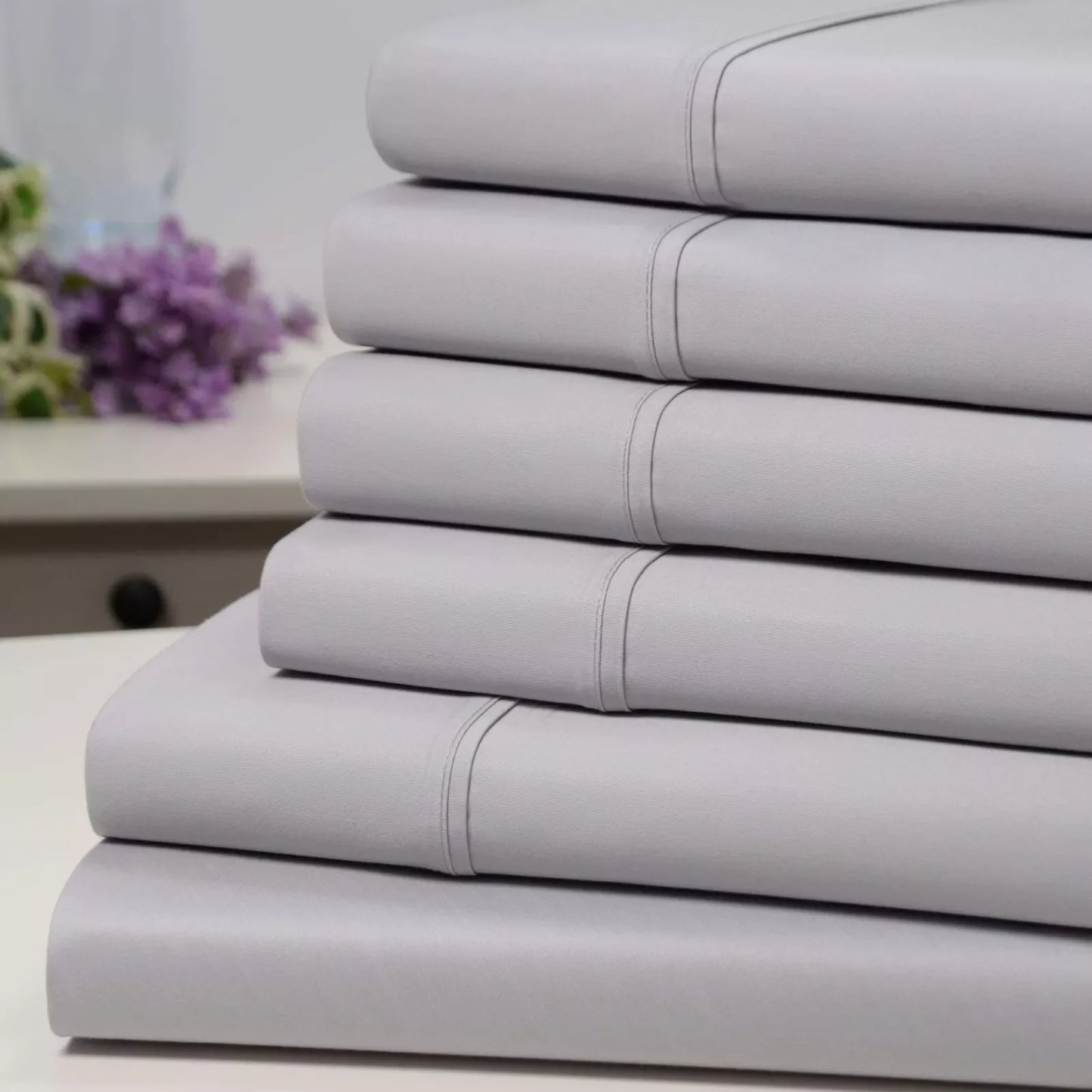 Rynx | 6-piece set: Kathy Ireland 1500 thread count bamboo cotton bedding set