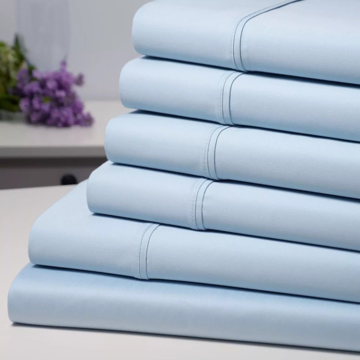 Rynx | 6-piece set: Kathy Ireland 1500 thread count bamboo cotton bedding set
