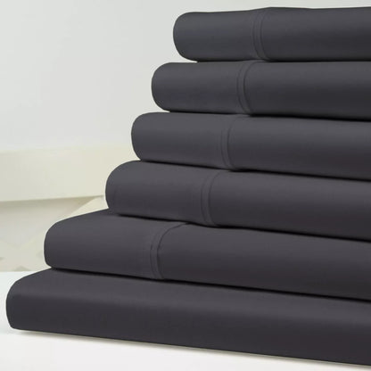 Rynx | 6-piece set: Kathy Ireland 1500 thread count bamboo cotton bedding set