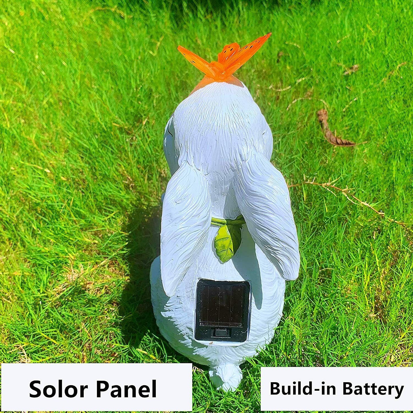 Rynx | Easter Solar Powered LED Rabbit Toy with Butterfly Outdoor Decor Garden Light