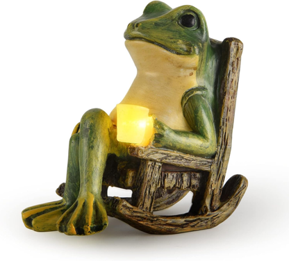 Rynx | FroGlow LED Garden Frog Lamp | Solar Powered | Weatherproof | Decorative Garden Lighting