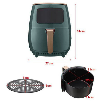 Rynx | Digital Touch Air Fryer – 6L Multifunctional with Bonus 3-piece Nesting Tongs Set