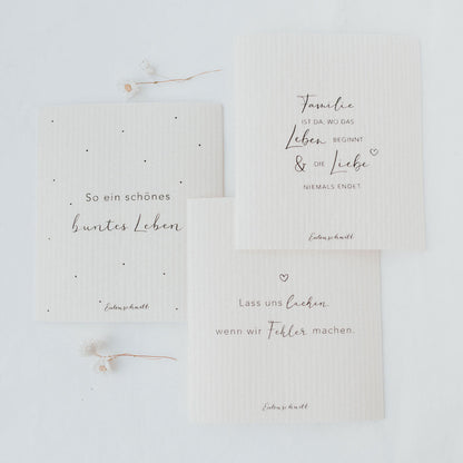 Rynx | Sponge Cloths Quotes 3-Pack White