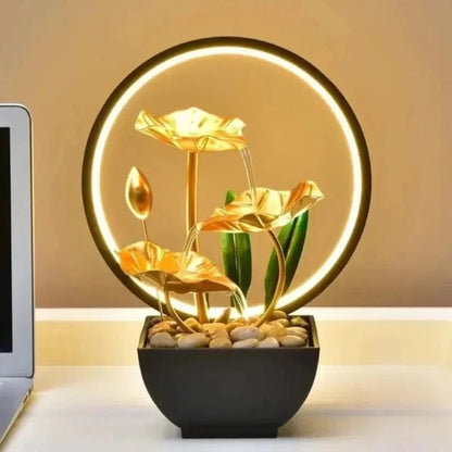 Rynx | TranquiliGlow - Illuminated Lotus Water Fountain Table Decoration