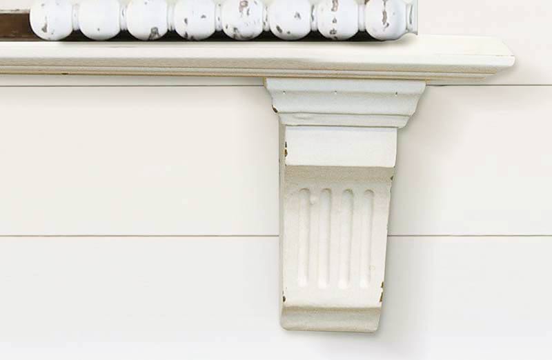 Rynx | Antique white wooden console shelf