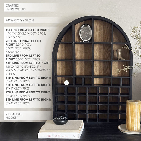 Rynx | Curved Cubby Wooden Wall Shelf
