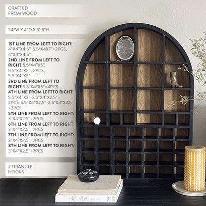 Rynx | Curved Cubby Wooden Wall Shelf