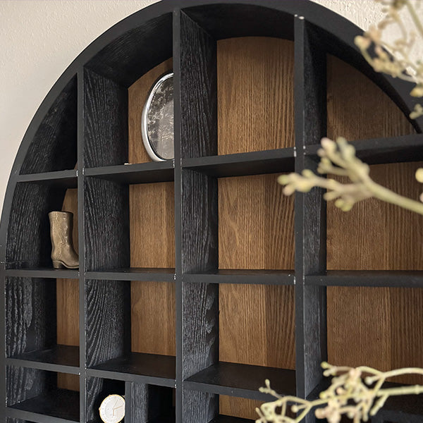 Rynx | Curved Cubby Wooden Wall Shelf