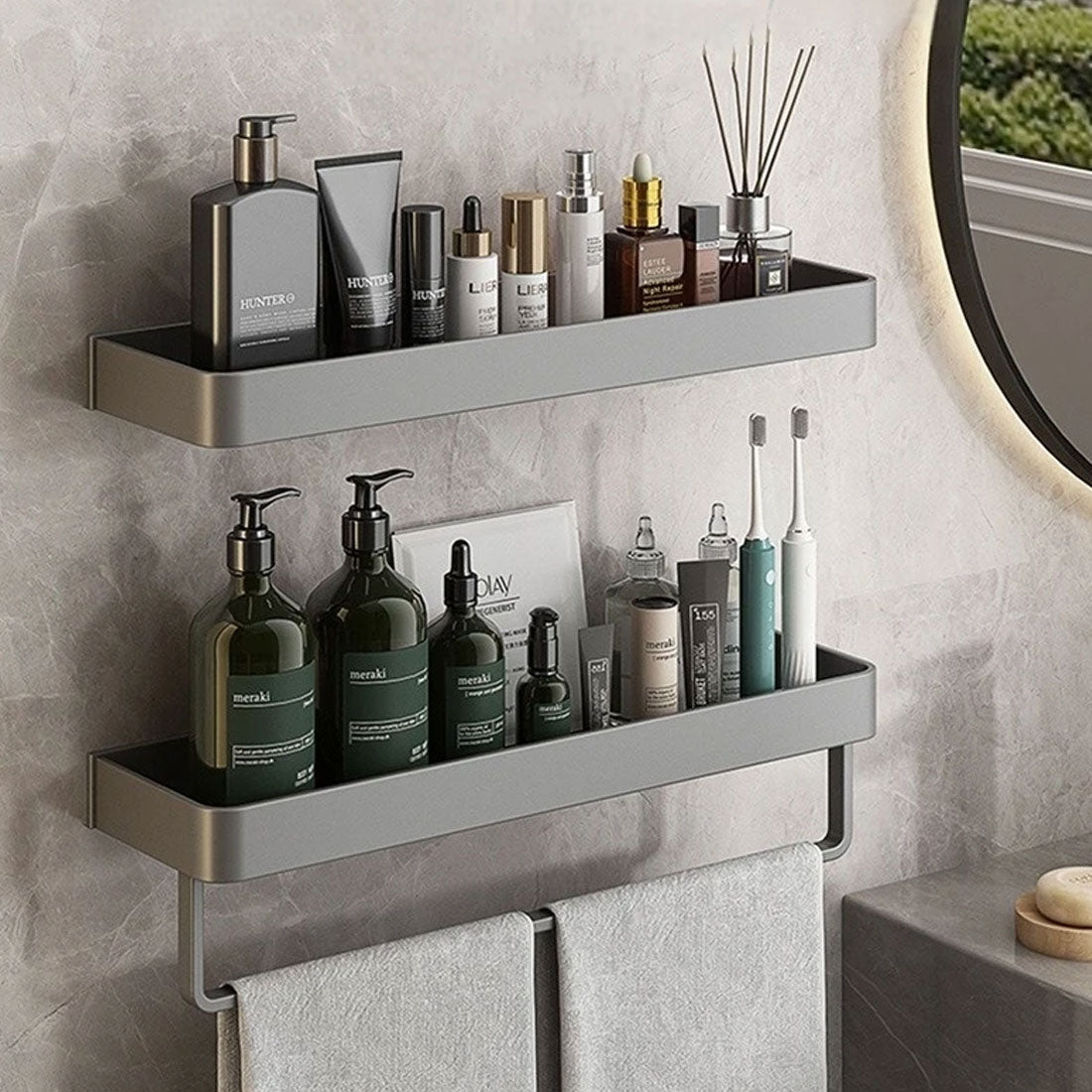 RYNX | Contemporary, Elegant Bathroom Shelves In Gray